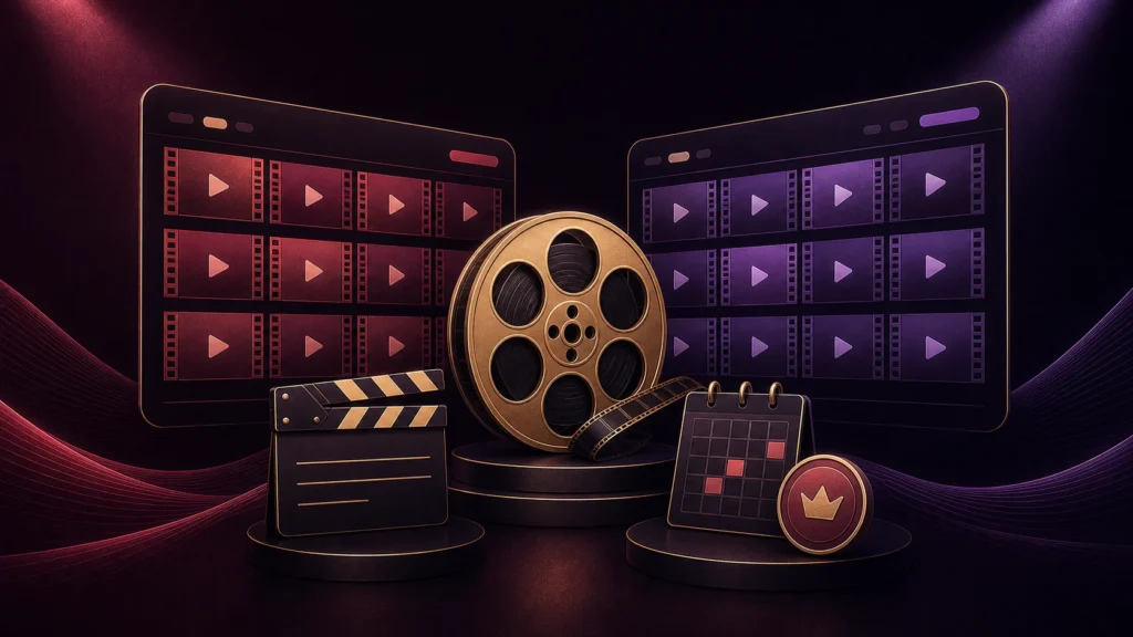 Premium editorial comparison of two video libraries and subscription controls