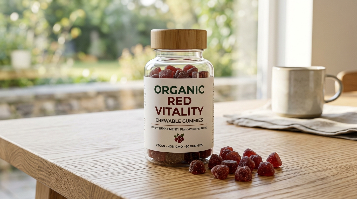 Organic Red Vitality Chewable Gummies