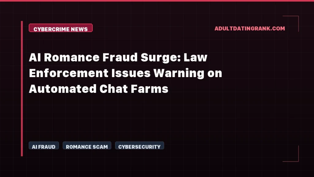 AI Romance Fraud Surge: Law Enforcement Issues Warning on Automated Chat Farms