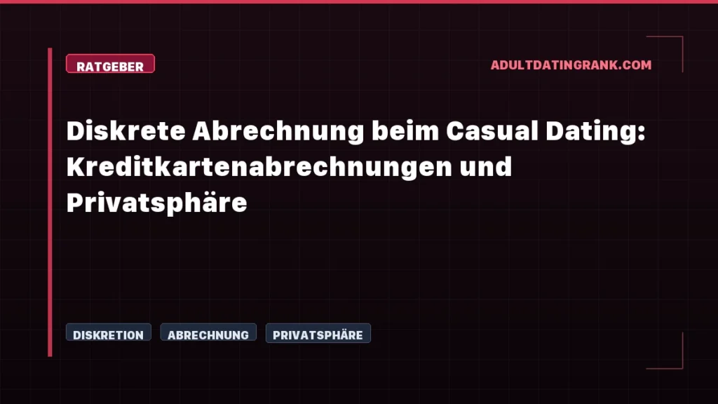 Diskrete Abrechnung beim Casual Dating: Kreditkartenabrechnungen und Privatsphäre