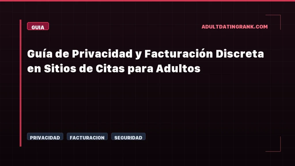 Guía de Privacidad y Facturación Discreta en Sitios de Citas para Adultos