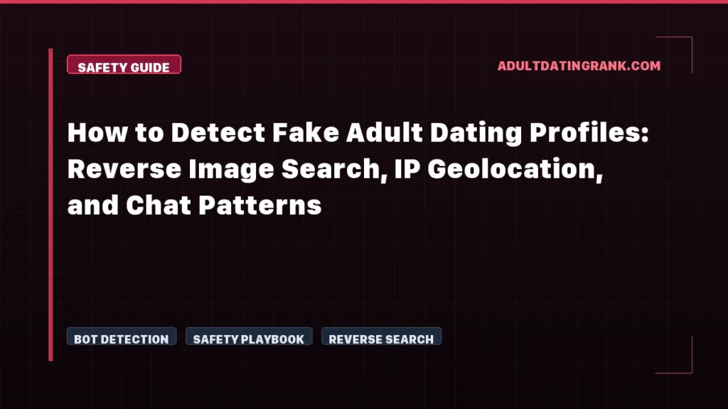 How to Detect Fake Adult Dating Profiles: Reverse Image Search, IP Geolocation, and Chat Patterns