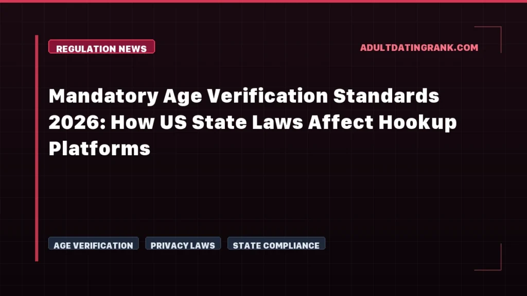 Mandatory Age Verification Standards 2026: How US State Laws Affect Hookup Platforms