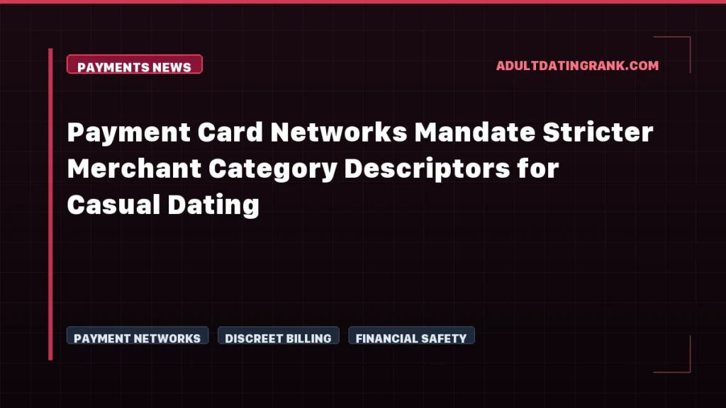 Payment Card Networks Mandate Stricter Merchant Category Descriptors for Casual Dating