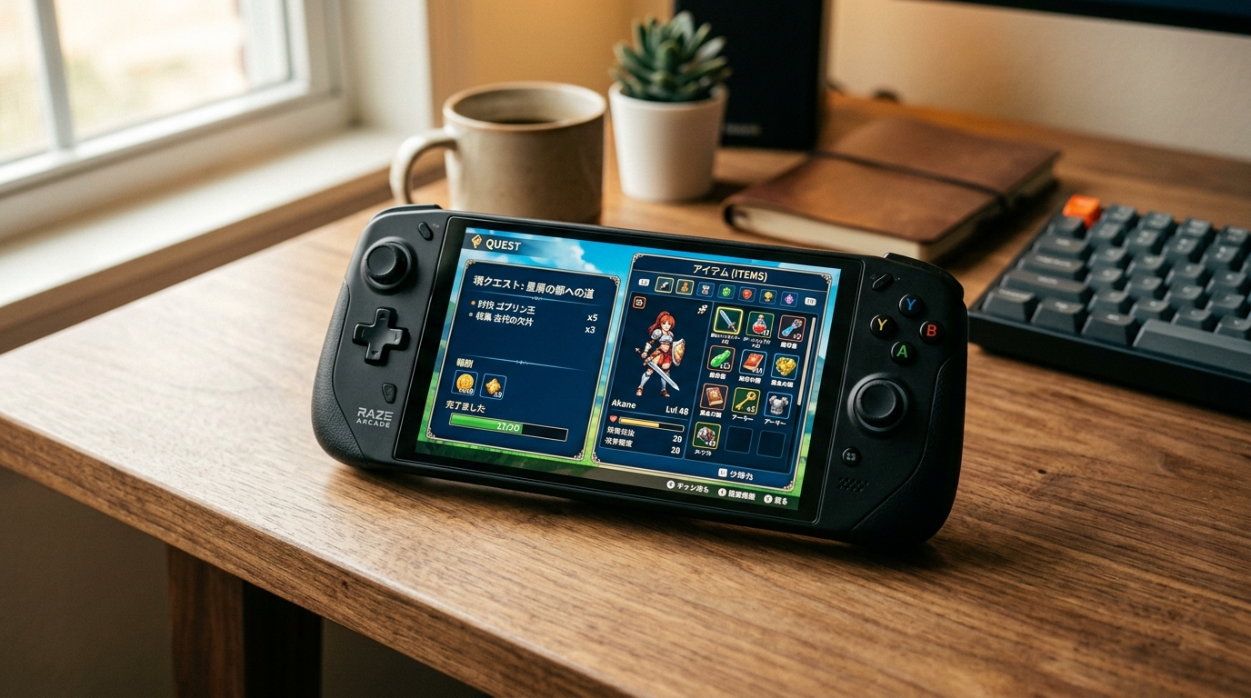 Manga RPG Handheld Gameplay